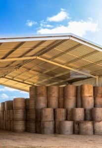 Hay storage shed