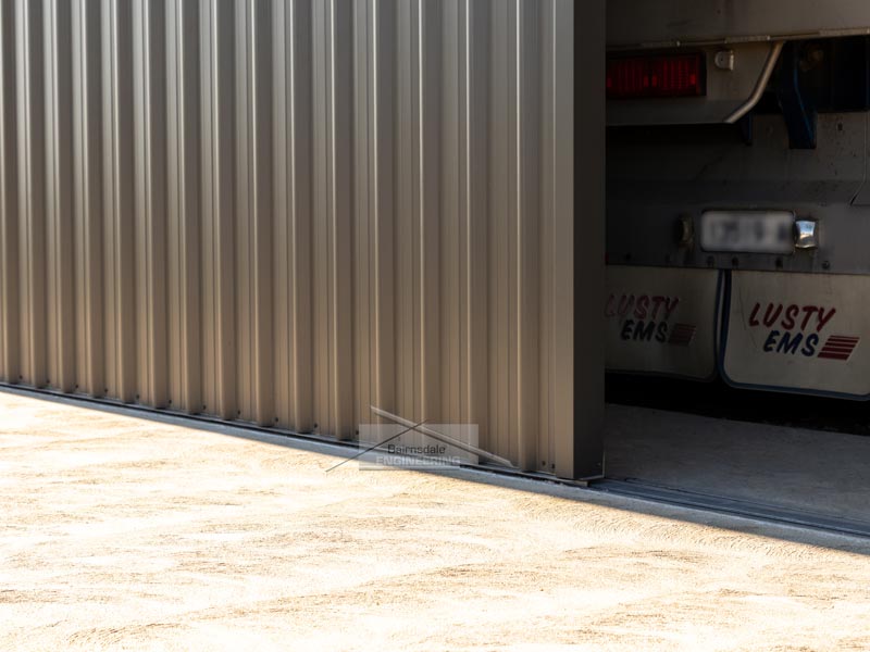 Shed sliding door guide