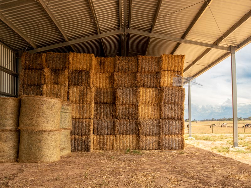 8m bay hay shed