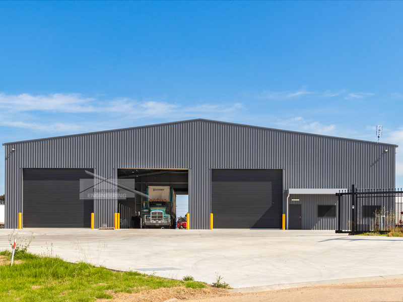 Industrial truck shed