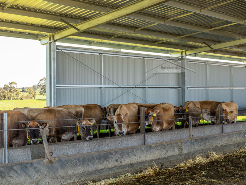 Hot dip galvanised feed pad cover