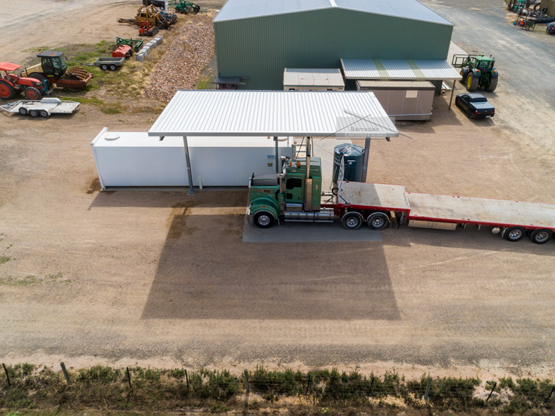 Self bunded tank shelter
