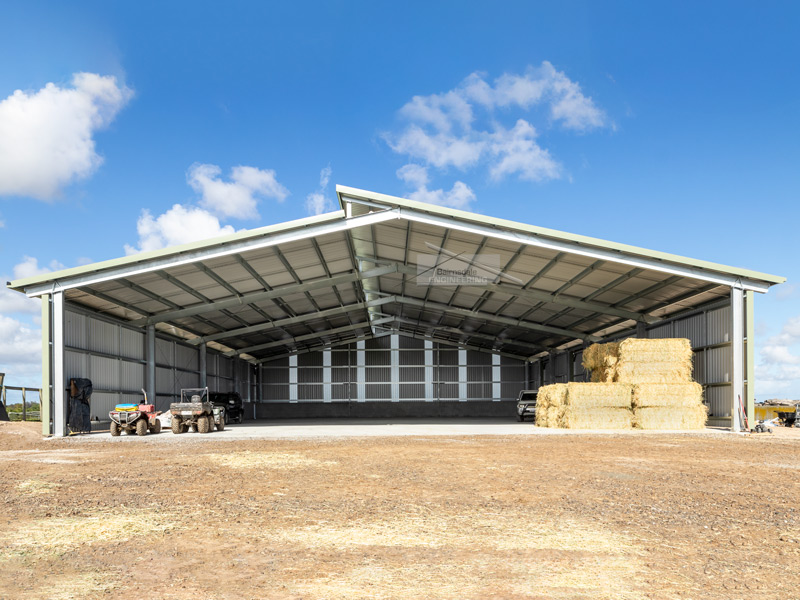 Universal beam calf shed
